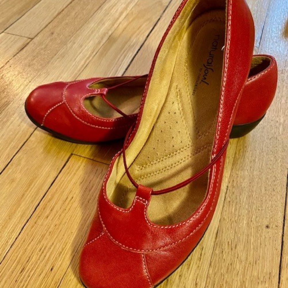 Natural Soul by Naturalizer - Red Flats - Sz - 9.5 - Picture 3 of 13
